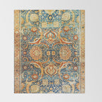 Antique Persian Animal Rug Print Throw Blanket Gallery Image 2