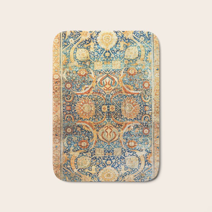 Antique Persian Animal Rug Print Bath Mat Gallery Image 1