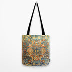 Antique Persian Animal Rug Print Tote Bag Gallery Image 2