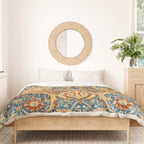 Antique Persian Animal Rug Print Duvet Cover Gallery Image 3