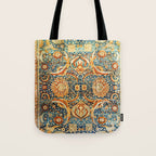 Antique Persian Animal Rug Print Tote Bag Gallery Image 1