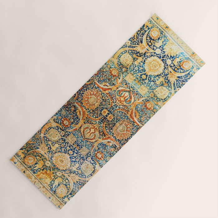 Antique Persian Animal Rug Print Yoga Mat Gallery Image 1