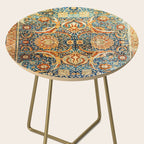 Antique Persian Animal Rug Print Side Table Gallery Image 2