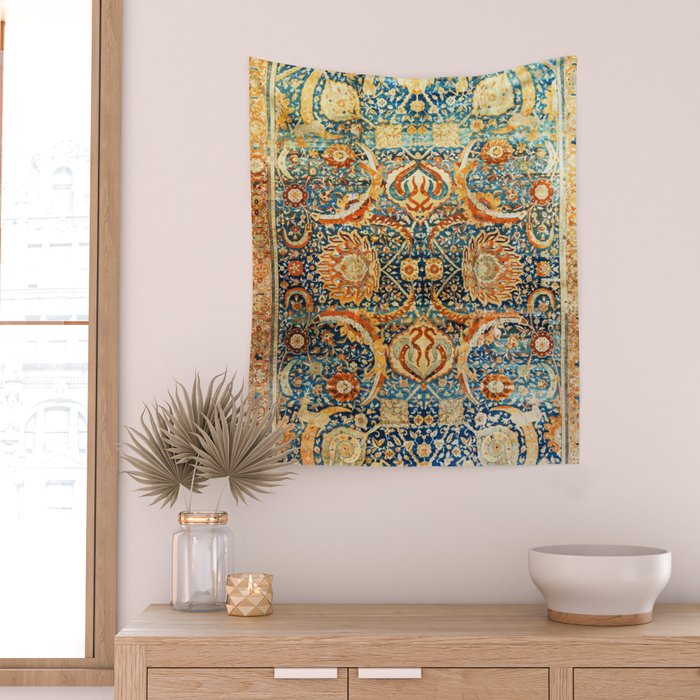 Antique Persian Animal Rug Print Wall Tapestry Gallery Image 2