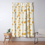 Wild Daisies Mustard Floral Botanical Pattern Window Curtain Gallery Image 5