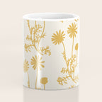 Wild Daisies Mustard Floral Botanical Pattern Coffee Mug Gallery Image 4
