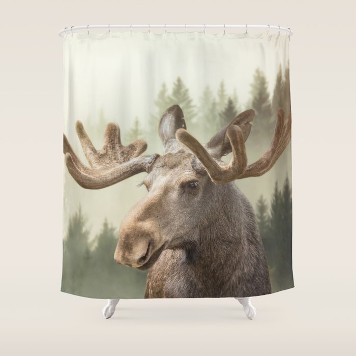 Moose Shower Curtain Gallery Image 1