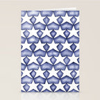Dark Indigo Stars Stationery Card Gallery Image 2