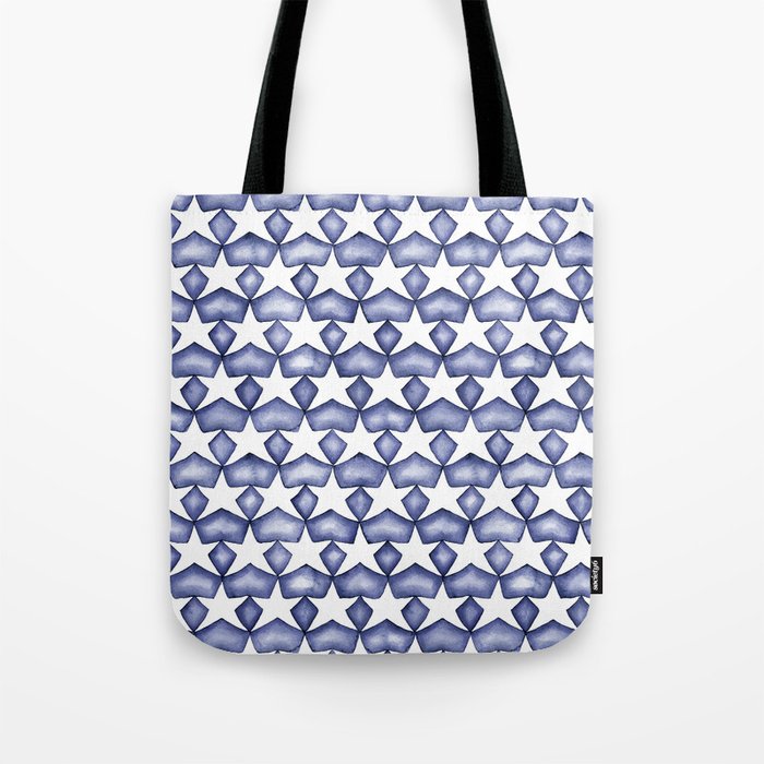 Dark Indigo Stars Tote Bag Gallery Image 1