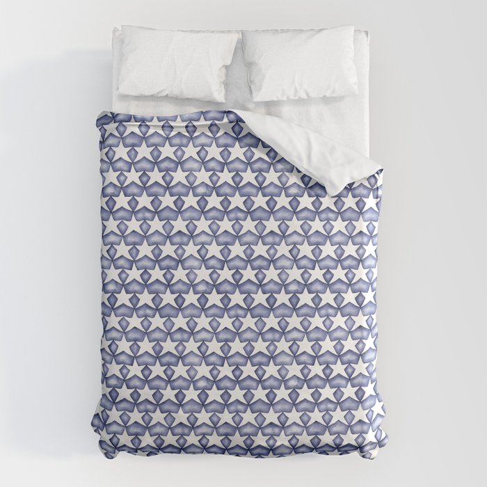 Dark Indigo Stars Duvet Cover Gallery Image 1