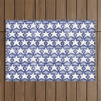 Dark Indigo Stars Outdoor Rug Gallery Image 1