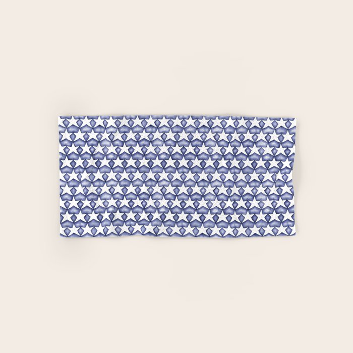 Dark Indigo Stars Bath Towel Gallery Image 1