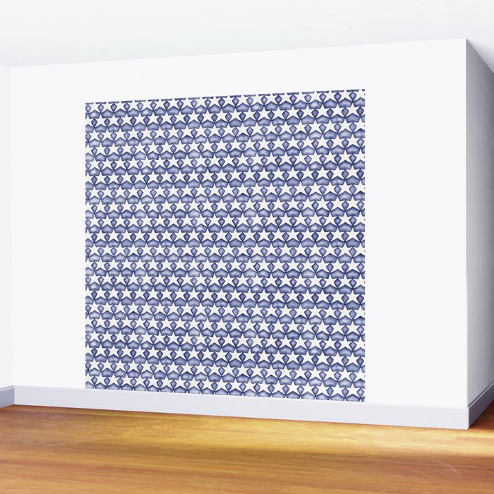 Dark Indigo Stars Wall Mural Gallery Image 2