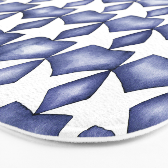 Dark Indigo Stars Bath Mat Gallery Image 3