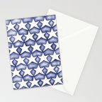 Dark Indigo Stars Stationery Card Gallery Image 2