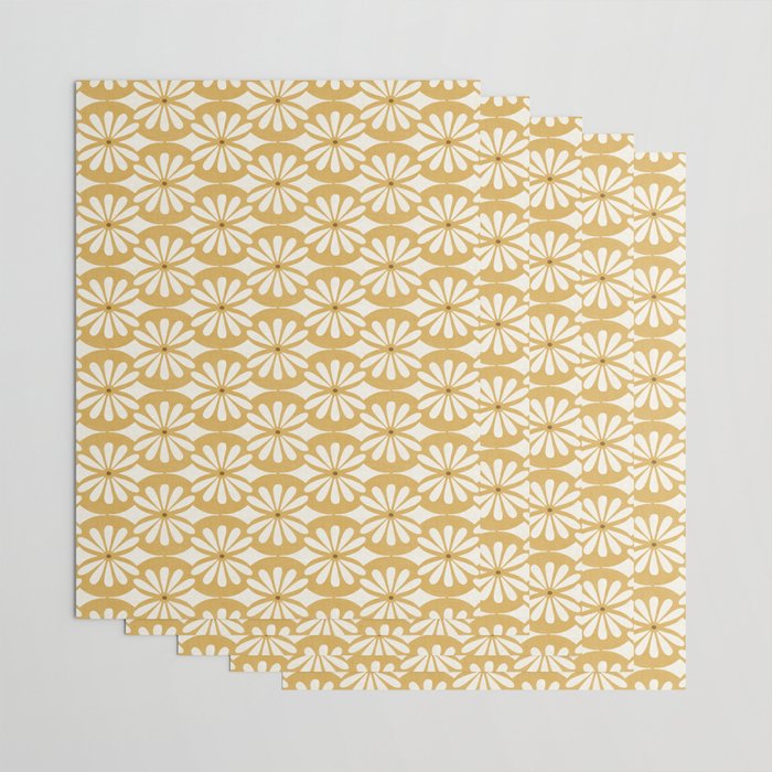 Solstice Boho Geometric Goldenrod Wrapping Paper Gallery Image 3