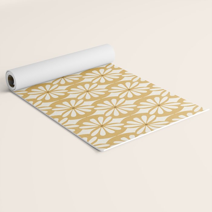 Solstice Boho Geometric Goldenrod Yoga Mat Gallery Image 2