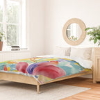 Fragments Of Botanical Memory Whimsical Watercolor Flower Meadow Duvet Cover Gallery Image 2