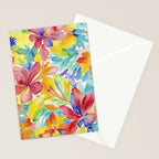Fragments Of Botanical Memory Whimsical Watercolor Flower Meadow Stationery Card Gallery Image 2