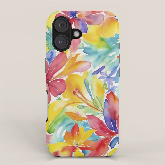 Fragments Of Botanical Memory Whimsical Watercolor Flower Meadow iPhone Case Gallery Image 1