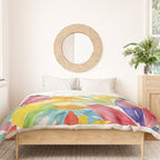 Fragments Of Botanical Memory Whimsical Watercolor Flower Meadow Duvet Cover Gallery Image 3