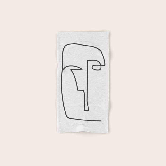 abstract line art face 2 Towels Gallery Image 1