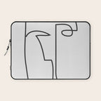 abstract line art face 2 Laptop Sleeve Gallery Image 1