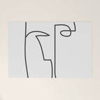 abstract line art face 2 Welcome Mat Gallery Image 1