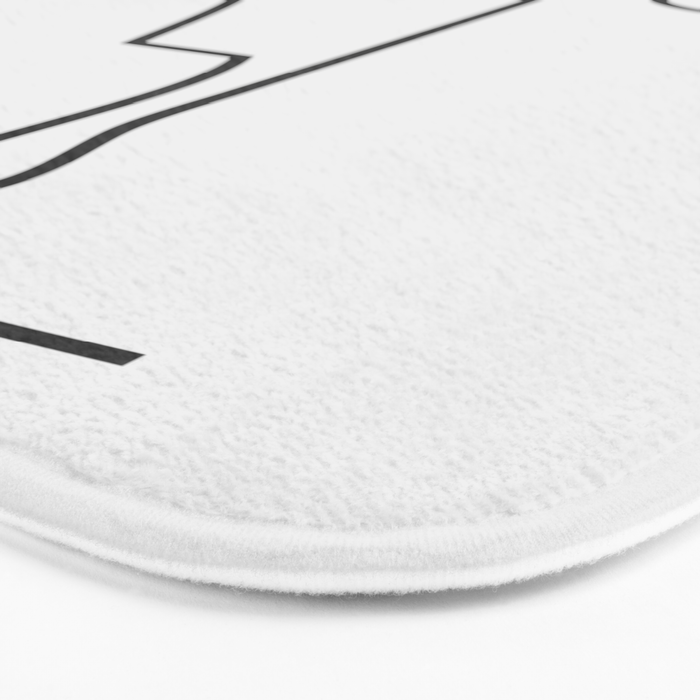abstract line art face 2 Bath Mat Gallery Image 3