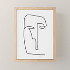 abstract line art face 2 Mini Art Print Gallery Image 1