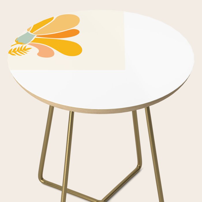 Summer Wildflowers in Golden Yellow Side Table Gallery Image 2