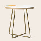 Summer Wildflowers in Golden Yellow Side Table Gallery Image 1
