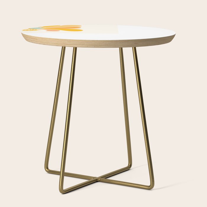 Summer Wildflowers in Golden Yellow Side Table Gallery Image 1