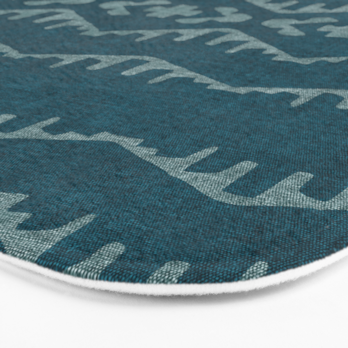 Country Western Pattern in Teal Bath Mat Gallery Image 3