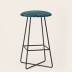 Country Western Pattern in Teal Stool Gallery Image 1