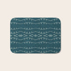 Country Western Pattern in Teal Bath Mat Gallery Image 1