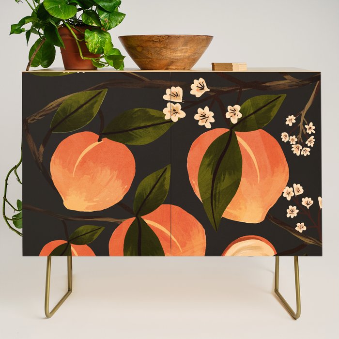 Peaches Botanical Art 1 Credenza Gallery Image 1