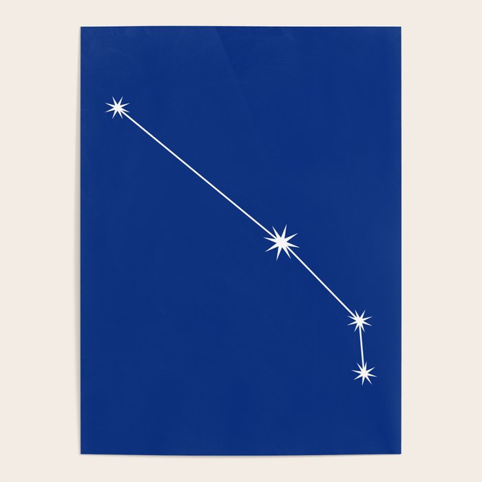 Aries Zodiac Star Constellation Line Art Dark Blue Poster Gallery Image 4