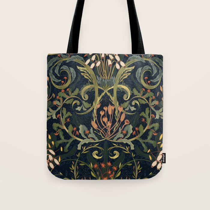 Woodland moss dark Tote Bag Gallery Image 1