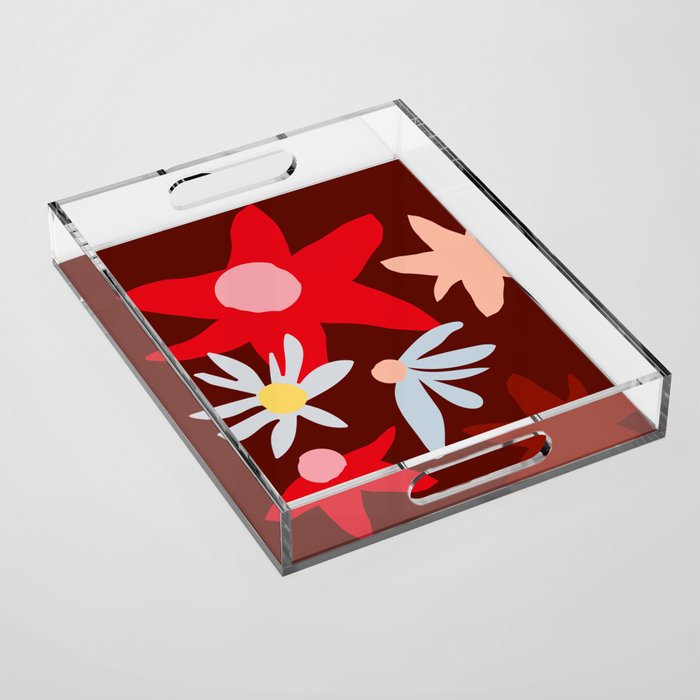 Fall flowers Acrylic Tray Gallery Image 1