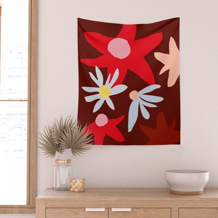 Fall flowers Wall Tapestry Gallery Image 2