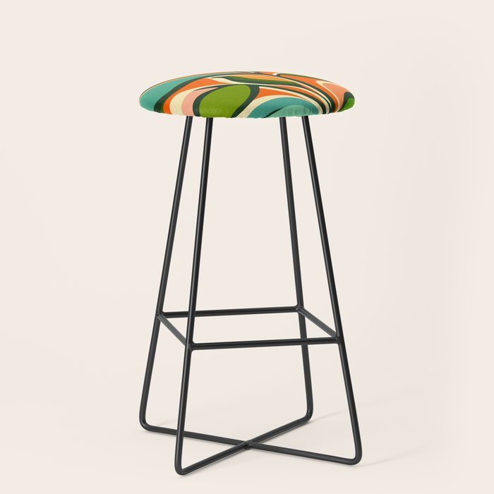 Thankful Garden - Abstract Botanical Illustration Stool Gallery Image 1