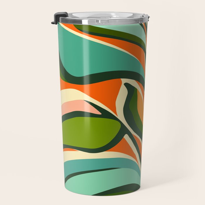 Thankful Garden - Abstract Botanical Illustration Travel Mug Gallery Image 3
