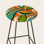 Thankful Garden - Abstract Botanical Illustration Stool Gallery Image 2