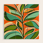 Thankful Garden - Abstract Botanical Illustration Wood Wall Art Gallery Image 1
