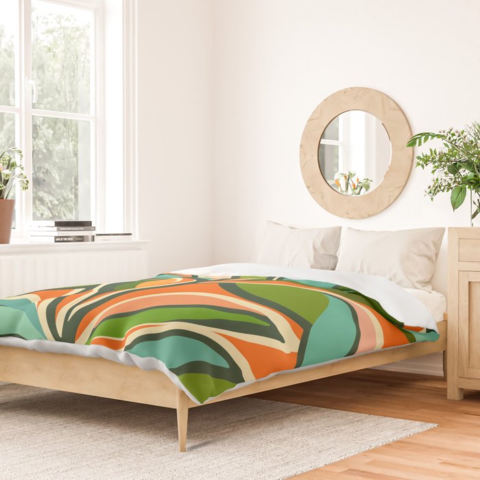Thankful Garden - Abstract Botanical Illustration Duvet Cover Gallery Image 2