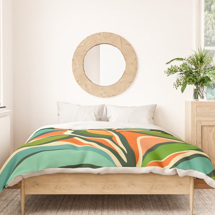Thankful Garden - Abstract Botanical Illustration Duvet Cover Gallery Image 3