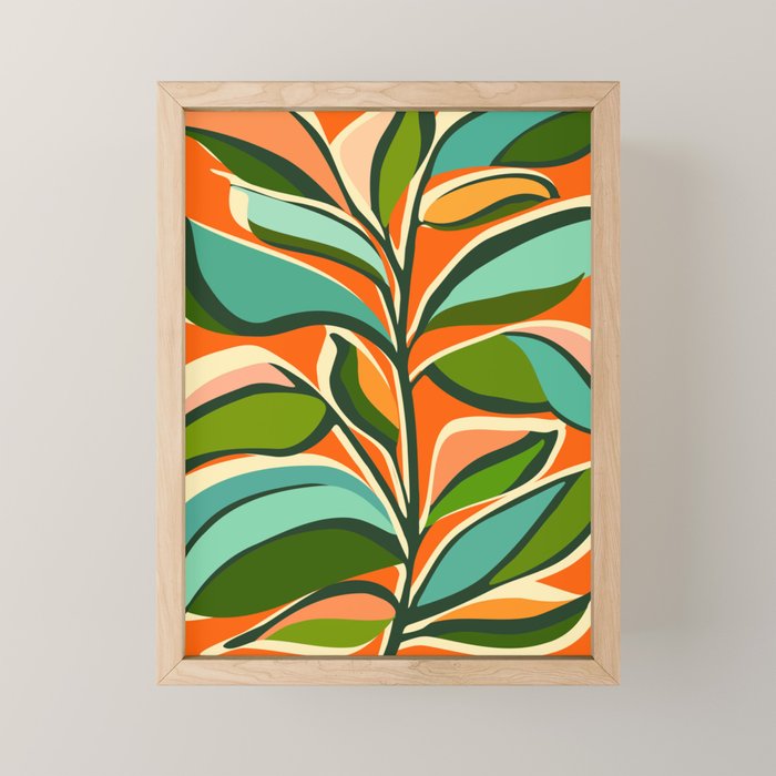 Thankful Garden - Abstract Botanical Illustration Mini Art Print Gallery Image 1