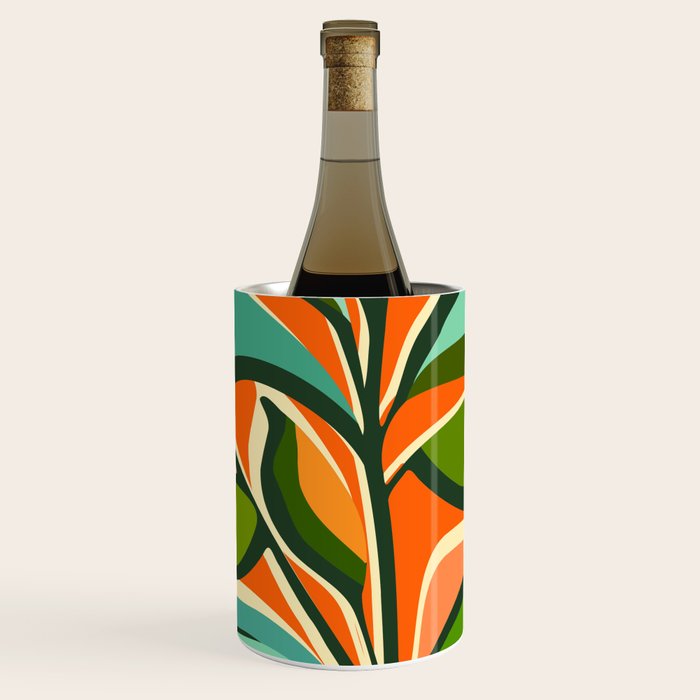 Thankful Garden - Abstract Botanical Illustration Wine Chiller Gallery Image 1