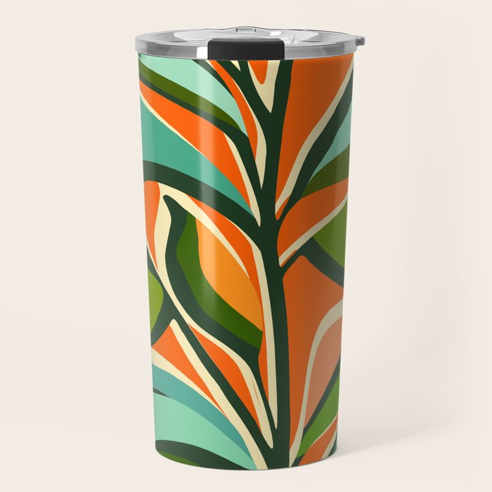 Thankful Garden - Abstract Botanical Illustration Travel Mug Gallery Image 1